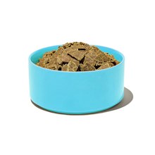 Blue bowl of Sundays dog food