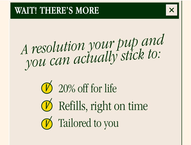 A resolution your pup and you can actually stick to.